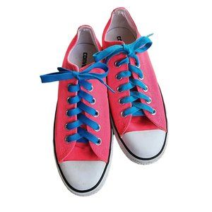 CONVERSE All Star Women's Size 9 Hot Pink Canvas Low Top Sneakers Shoe Lace Up